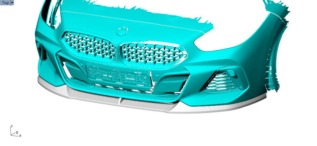 V Style Carbon Fibre Front Splitter for BMW G29 Z4 19-Present - Carbon Factory