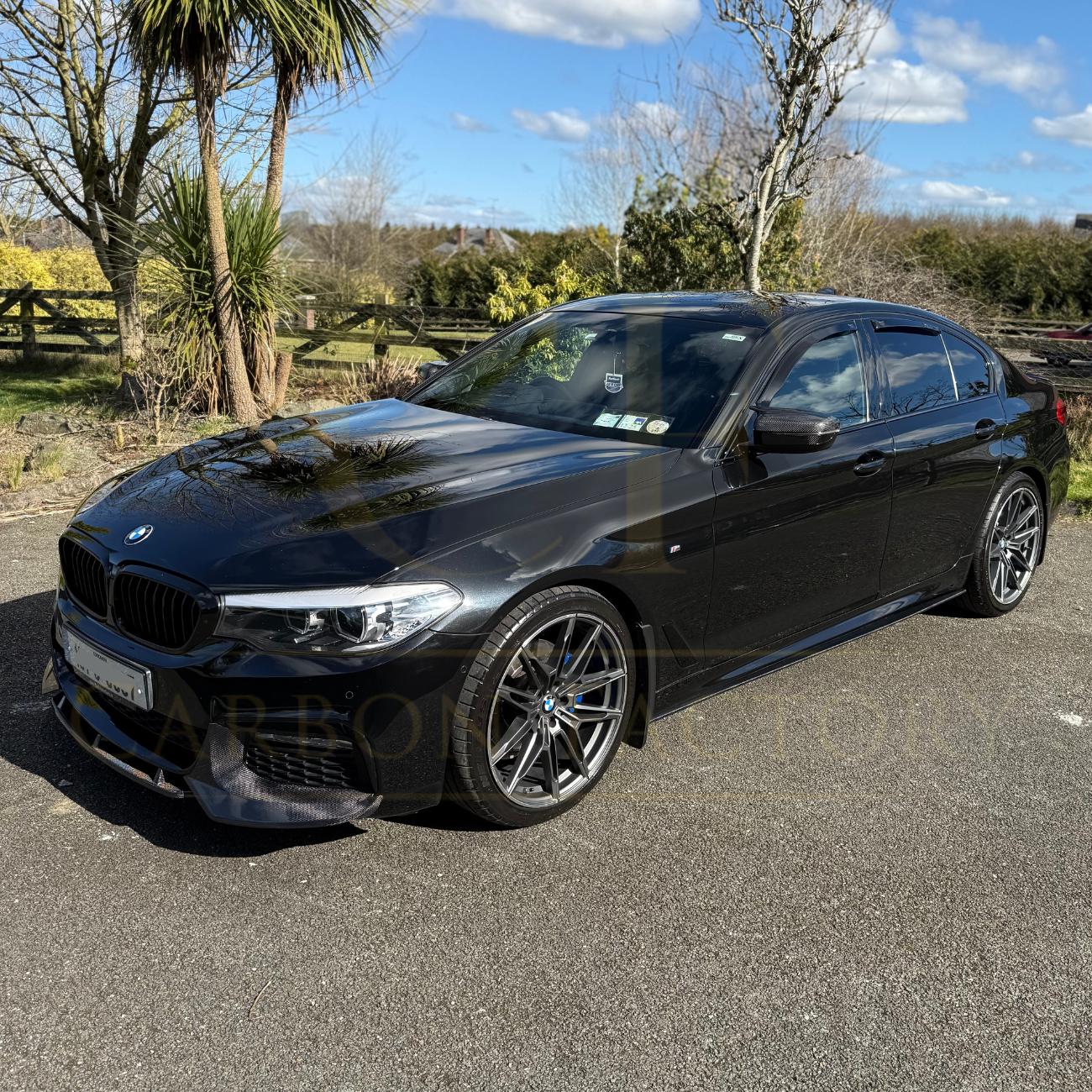 V Style Carbon Fibre Front Splitter for BMW G30 5 Series M Sport 17-20-Carbon Factory