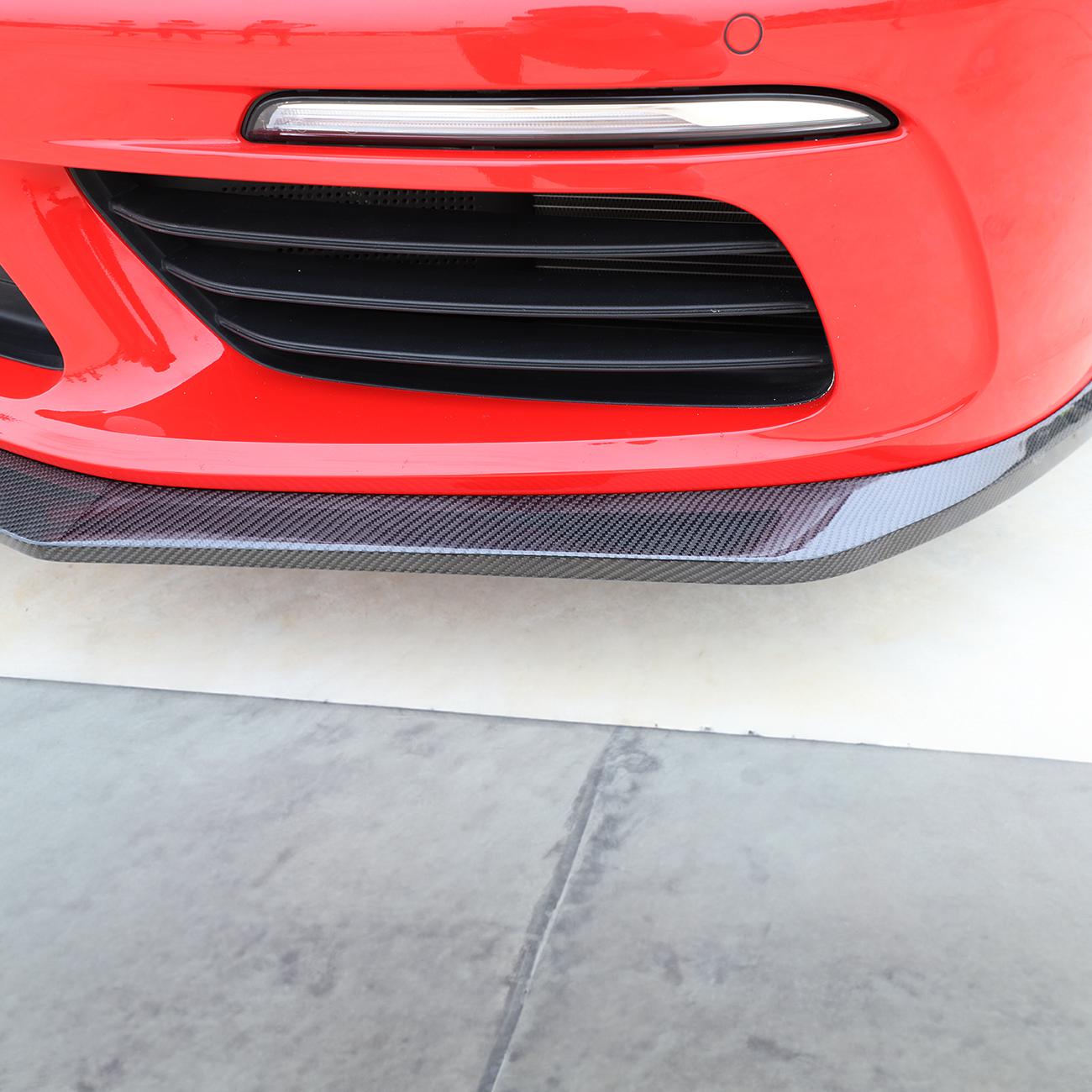 V Style Carbon Fibre Front Splitter for Porsche Boxster & Cayman 718 16-21-Carbon Factory