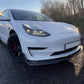 V Style Carbon Fibre Front Splitter for Tesla Model 3 16-23-Carbon Factory