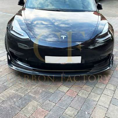 V Style Carbon Fibre Front Splitter for Tesla Model 3 16-23 - Carbon Factory
