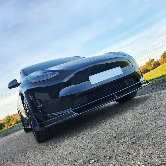 V Style Carbon Fibre Front Splitter for Tesla Model Y 19-23-Carbon Factory