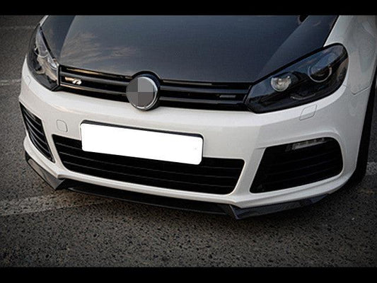 V Style Carbon Fibre Front Splitter for VW Golf MK6 R20 08-13-Carbon Factory