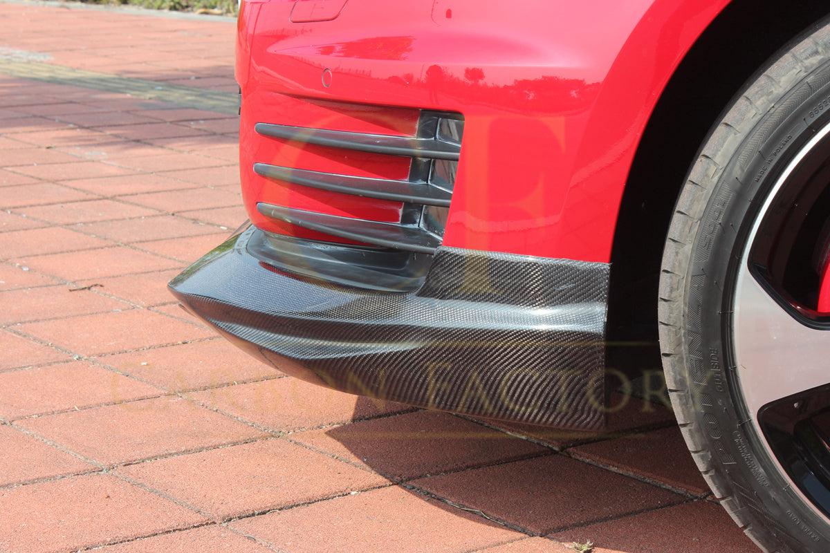 V Style Carbon Fibre Front Splitter for VW Golf MK7 GTI 14-17-Carbon Factory