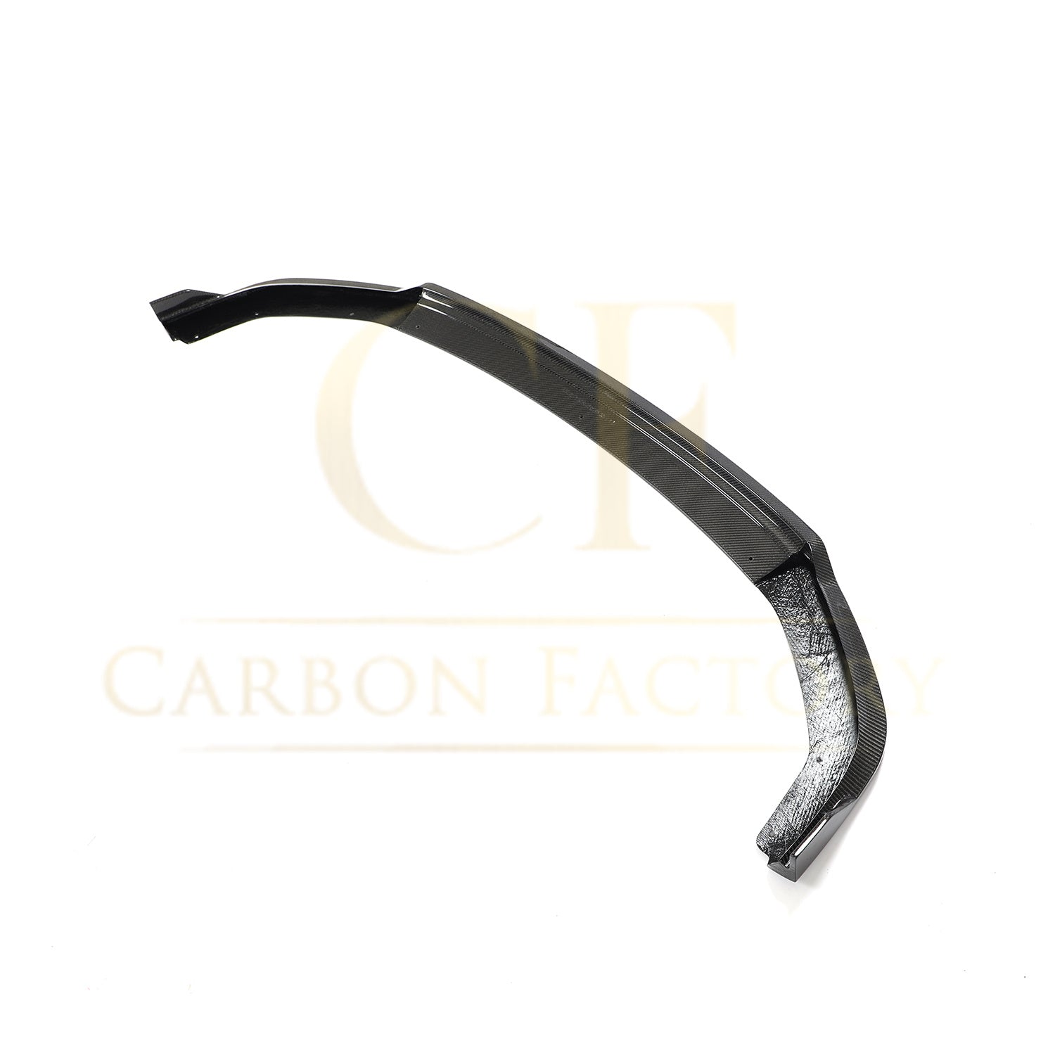 V Style Carbon Fibre Front Splitter for VW Polo MK6 GTI 17-20-Carbon Factory