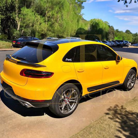 V Style Carbon Fibre Mid Spoiler for Porsche Macan 14-20-Carbon Factory