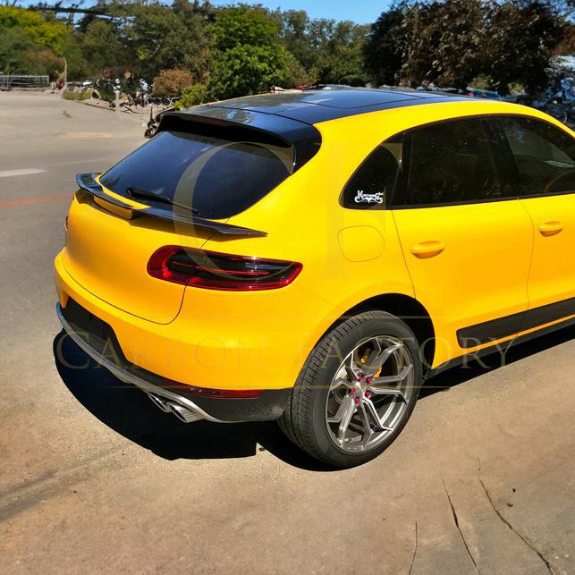 V Style Carbon Fibre Mid Spoiler for Porsche Macan 14-20-Carbon Factory