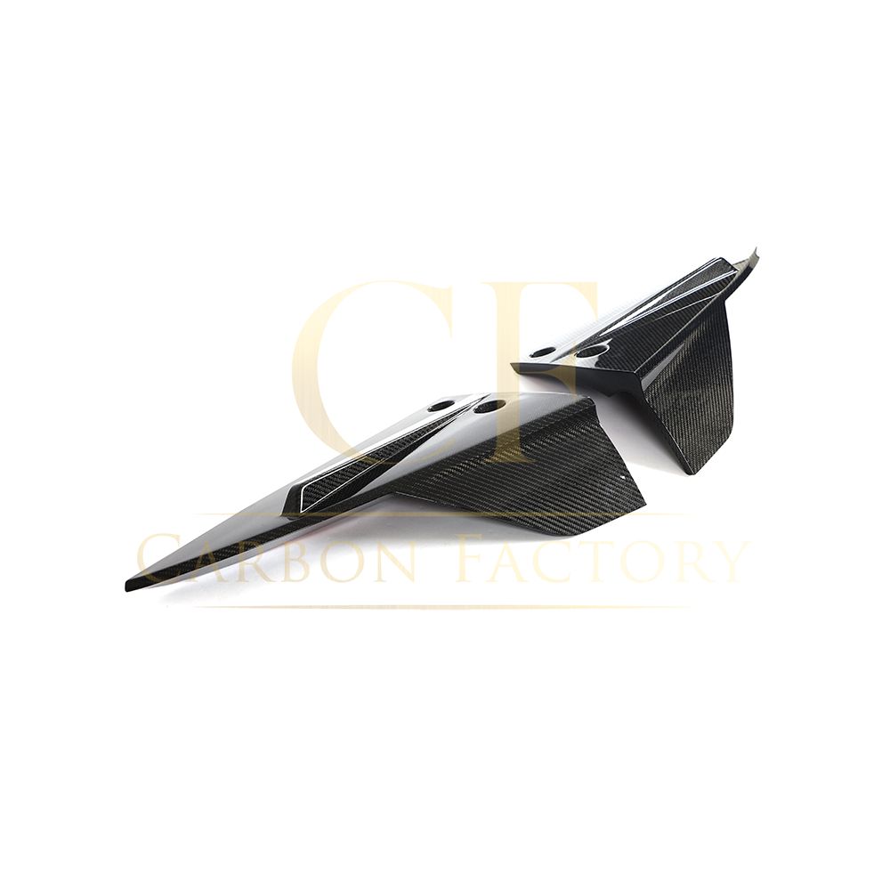 V Style Carbon Fibre Rear Bumper Extension for Tesla Model S Facelift 21-Present-Carbon Factory