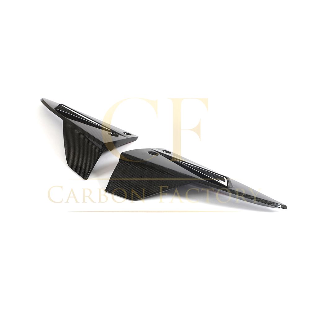 V Style Carbon Fibre Rear Bumper Extension for Tesla Model S Facelift 21-Present-Carbon Factory