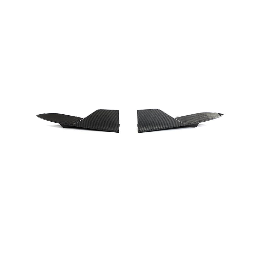 V Style Carbon Fibre Rear Bumper Extension for Tesla Model S Facelift 21-Present-Carbon Factory