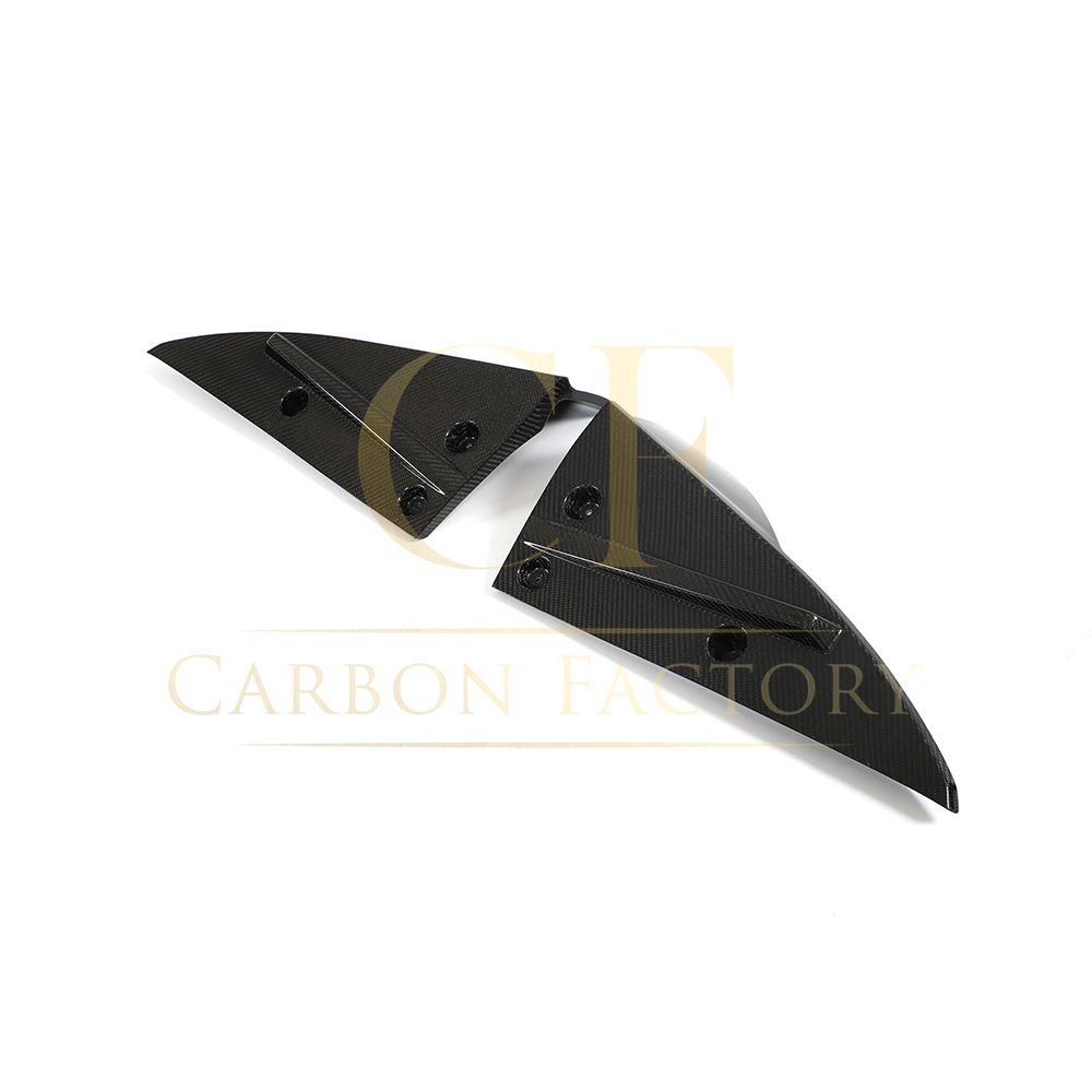 V Style Carbon Fibre Rear Bumper Extensions for Tesla Model S Facelift 21-Present-Carbon Factory
