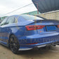 V Style Carbon Fibre Rear Diffuser for Audi A3 S Line S3 Saloon 13-15-Carbon Factory