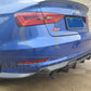 V Style Carbon Fibre Rear Diffuser for Audi A3 S Line S3 Saloon 13-15-Carbon Factory