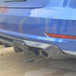 V Style Carbon Fibre Rear Diffuser for Audi A3 S Line S3 Saloon 13-15-Carbon Factory