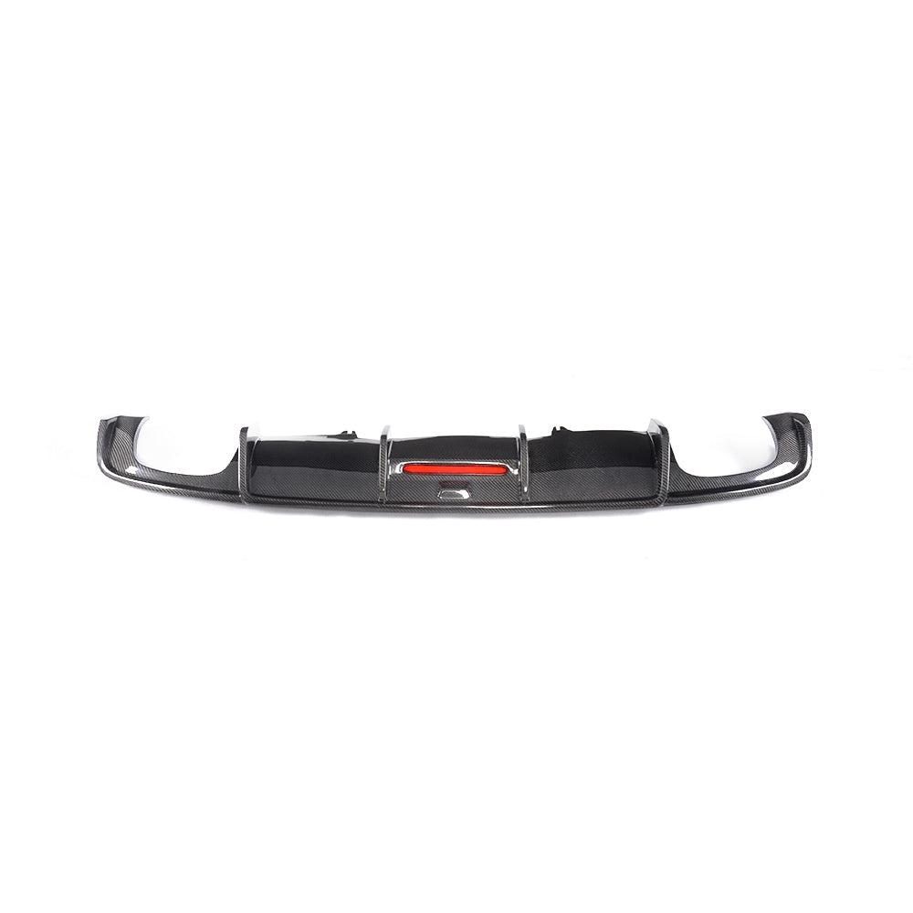 V Style Carbon Fibre Rear Diffuser for Audi A4 B9 Non S Line 16-18-Carbon Factory