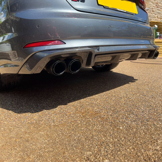 V Style Carbon Fibre Rear Diffuser for Audi B9 A5 S Line & S5 17-19-Carbon Factory