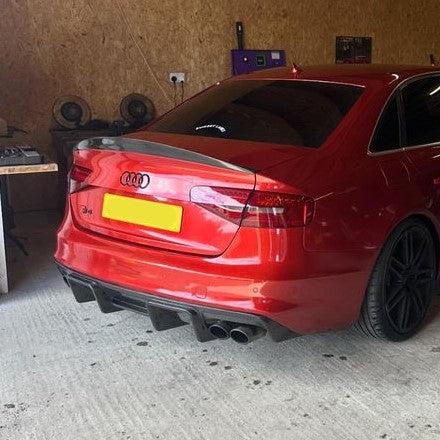 V Style Carbon Fibre Rear Diffuser for Audi S4 B8.5 A4 S Line 13-15-Carbon Factory