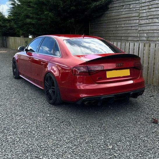 V Style Carbon Fibre Rear Diffuser for Audi S4 B8.5 A4 S Line 13-15-Carbon Factory