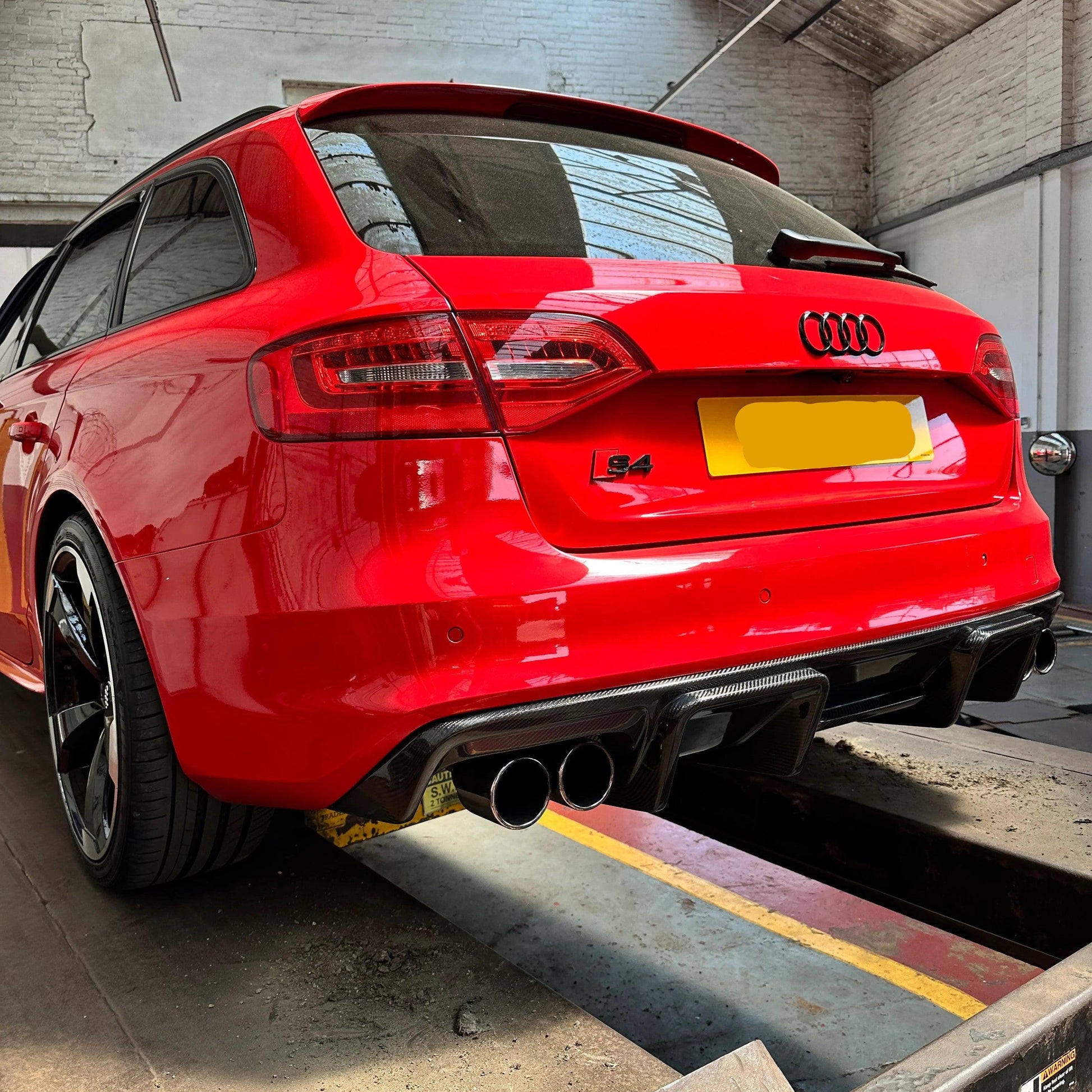 V Style Carbon Fibre Rear Diffuser for Audi S4 B8.5 A4 S Line 13-15-Carbon Factory