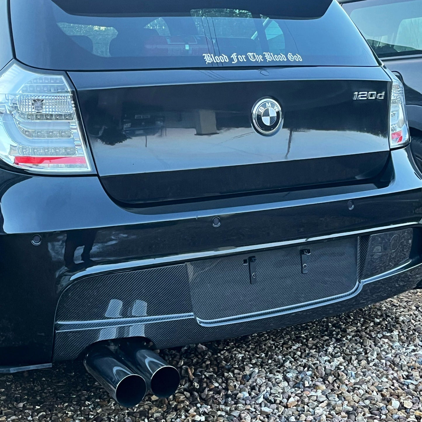 V Style Carbon Fibre Rear Diffuser for BMW E87 1 Series M Sport 04-13-Carbon Factory