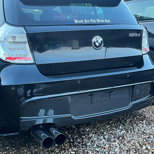 V Style Carbon Fibre Rear Diffuser for BMW E87 1 Series M Sport 04-13-Carbon Factory