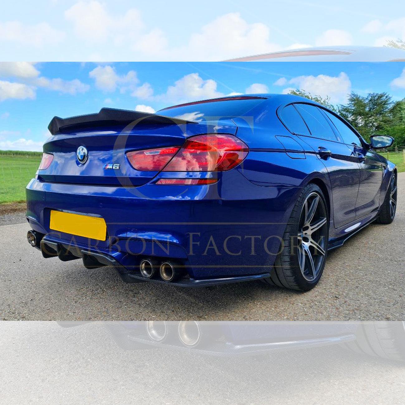 V Style Carbon Fibre Rear Diffuser for BMW F06 F12 F13 M6 11-18-Carbon Factory