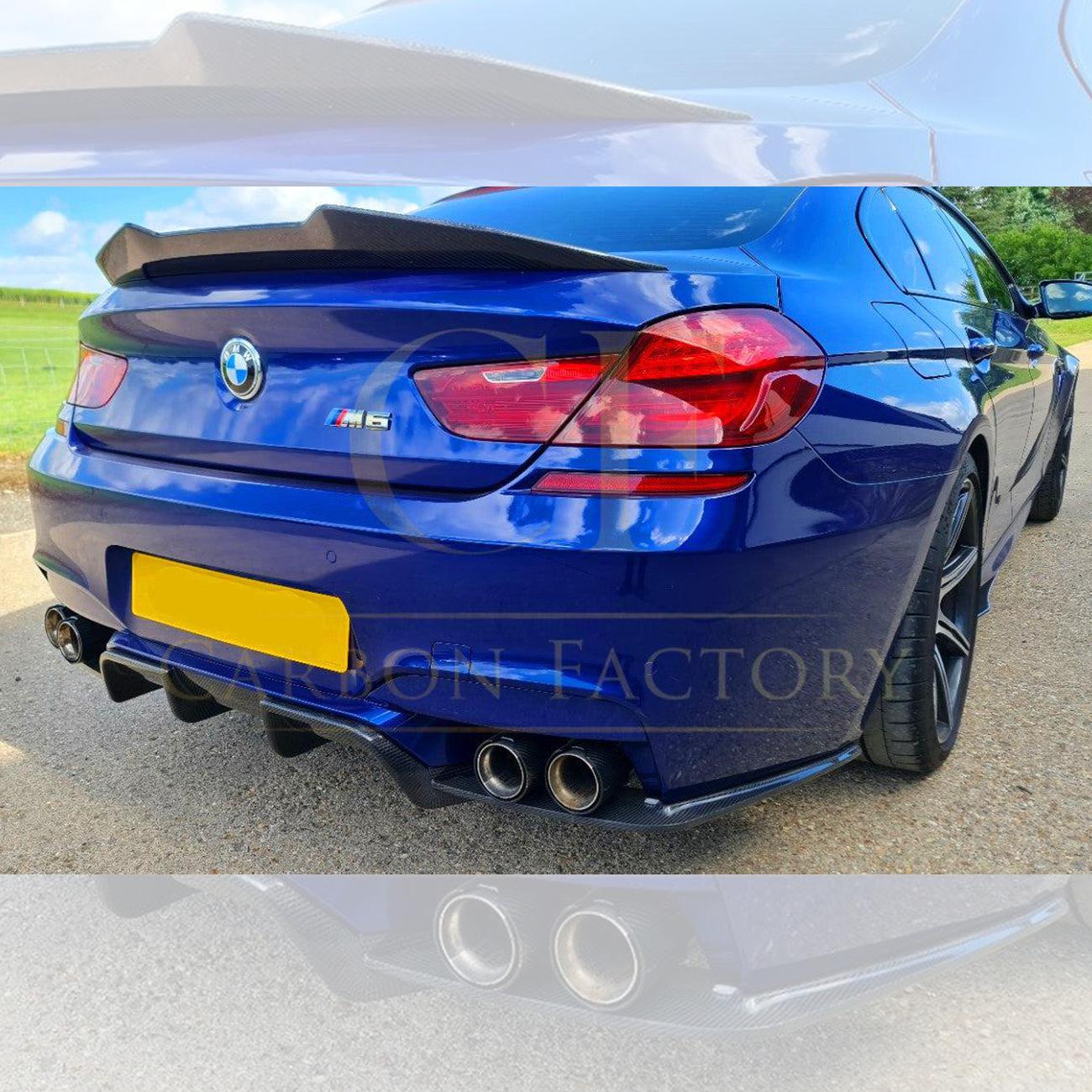 V Style Carbon Fibre Rear Diffuser for BMW F06 F12 F13 M6 11-18-Carbon Factory