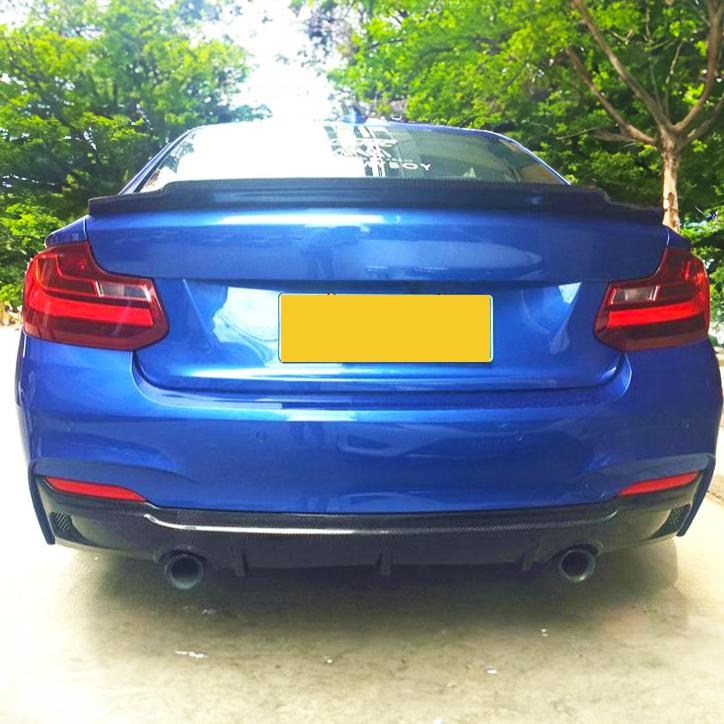 V Style Carbon Fibre Rear Diffuser for BMW F22 2 Series M Sport 14-21-Carbon Factory