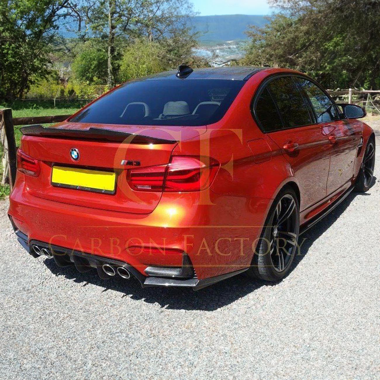 V Style Carbon Fibre Rear Diffuser for BMW F80 M3 F82 F83 M4 14-20-Carbon Factory