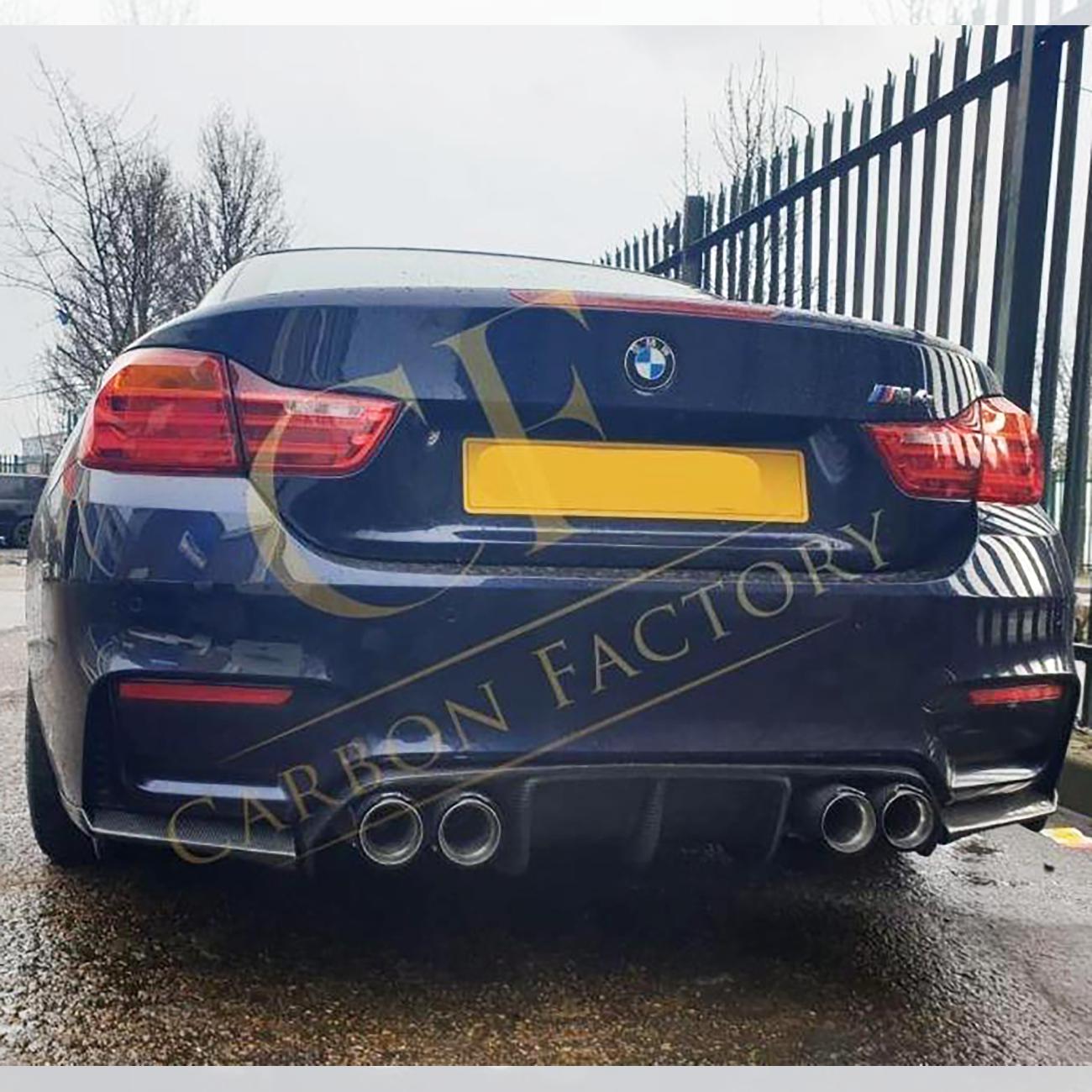 V Style Carbon Fibre Rear Diffuser for BMW F80 M3 F82 F83 M4 14-20-Carbon Factory
