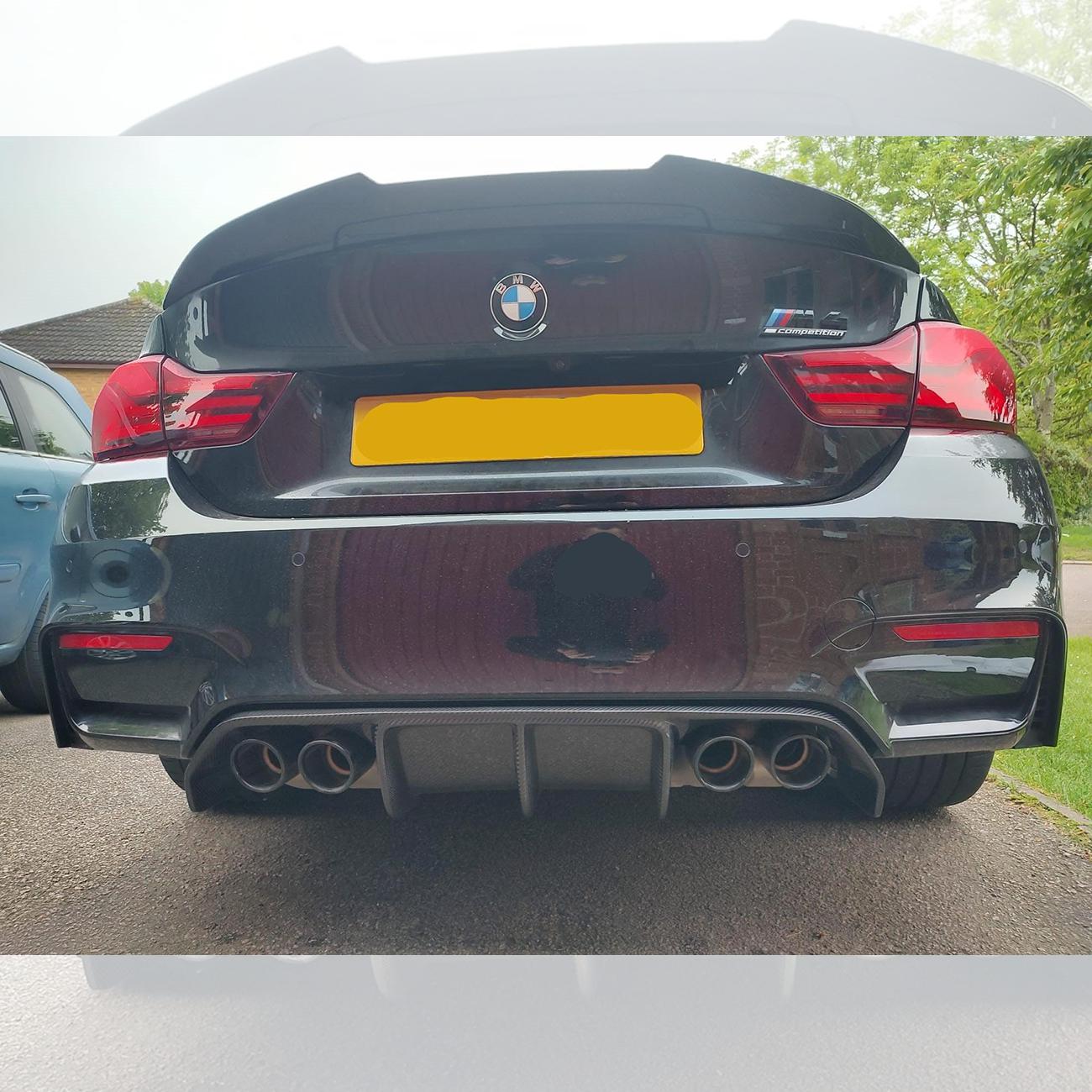 V Style Carbon Fibre Rear Diffuser for BMW F80 M3 F82 F83 M4 14-20-Carbon Factory