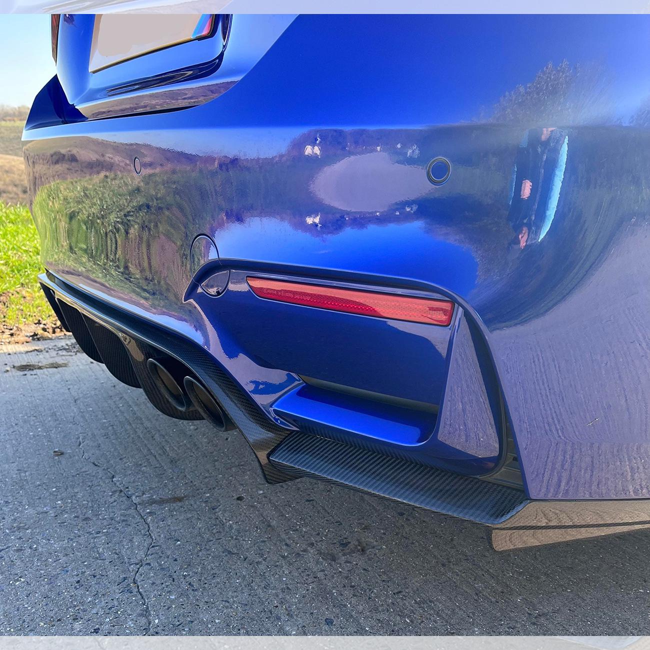V Style Carbon Fibre Rear Diffuser for BMW F80 M3 F82 F83 M4 14-20-Carbon Factory