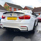 V Style Carbon Fibre Rear Diffuser for BMW F80 M3 F82 F83 M4 14-20-Carbon Factory