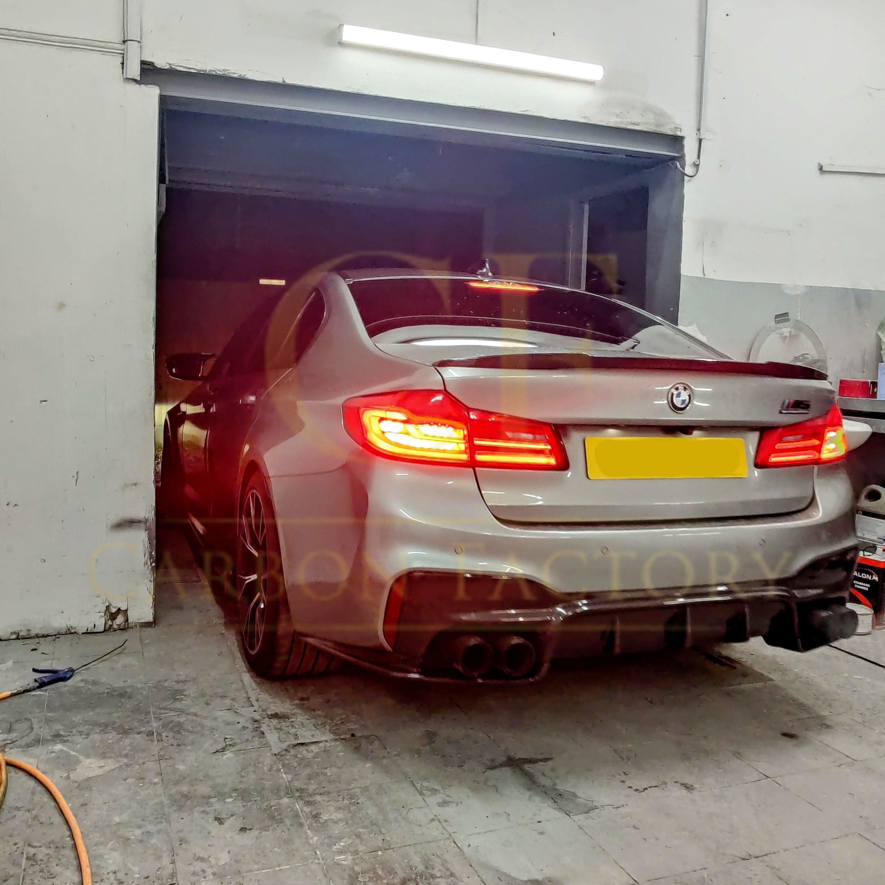 V Style Carbon Fibre Rear Diffuser for BMW G30 G31 5 Series M Sport F90 M5 17-23 - Carbon Factory