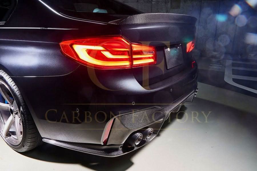 V Style Carbon Fibre Rear Diffuser for BMW G30 G31 5 Series M Sport F90 M5 17-23 - Carbon Factory