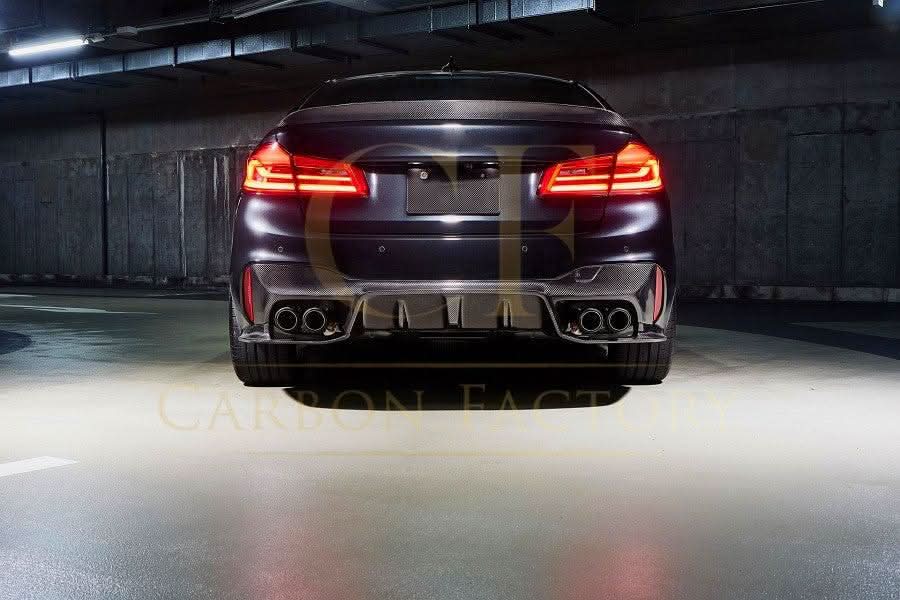 V Style Carbon Fibre Rear Diffuser for BMW G30 G31 5 Series M Sport F90 M5 17-23 - Carbon Factory