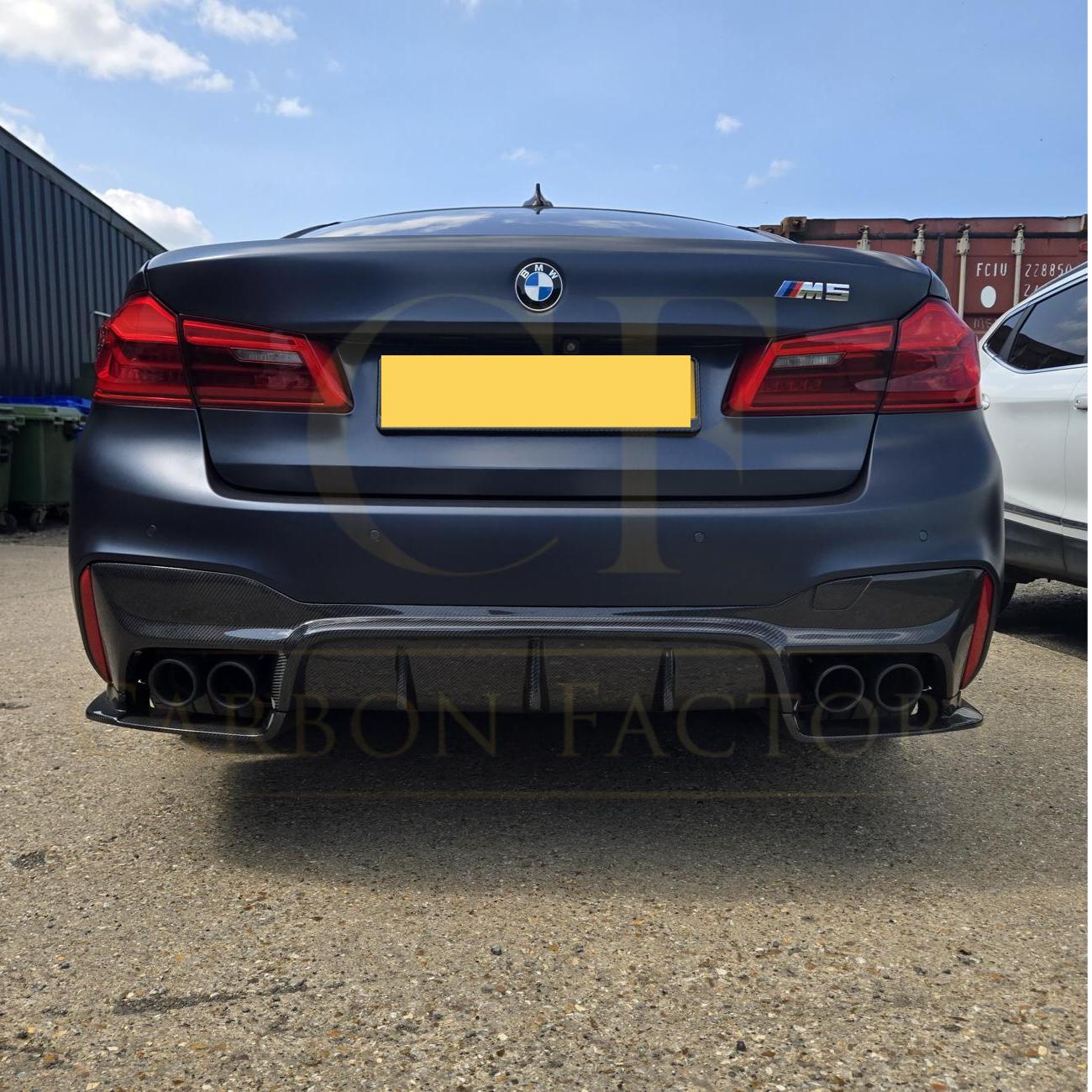 V Style Carbon Fibre Rear Diffuser for BMW G30 G31 5 Series M Sport F90 M5 17-23-Carbon Factory