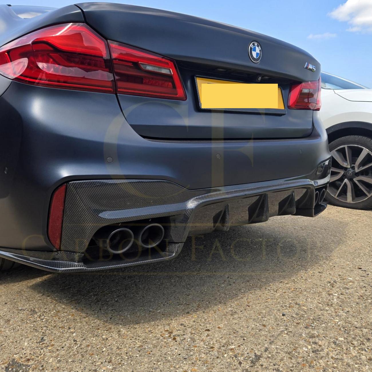 V Style Carbon Fibre Rear Diffuser for BMW G30 G31 5 Series M Sport F90 M5 17-23-Carbon Factory