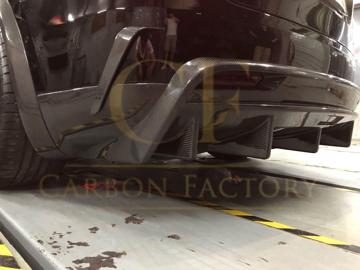 V Style Carbon Fibre Rear Diffuser for Tesla Model X 16-Present-Carbon Factory