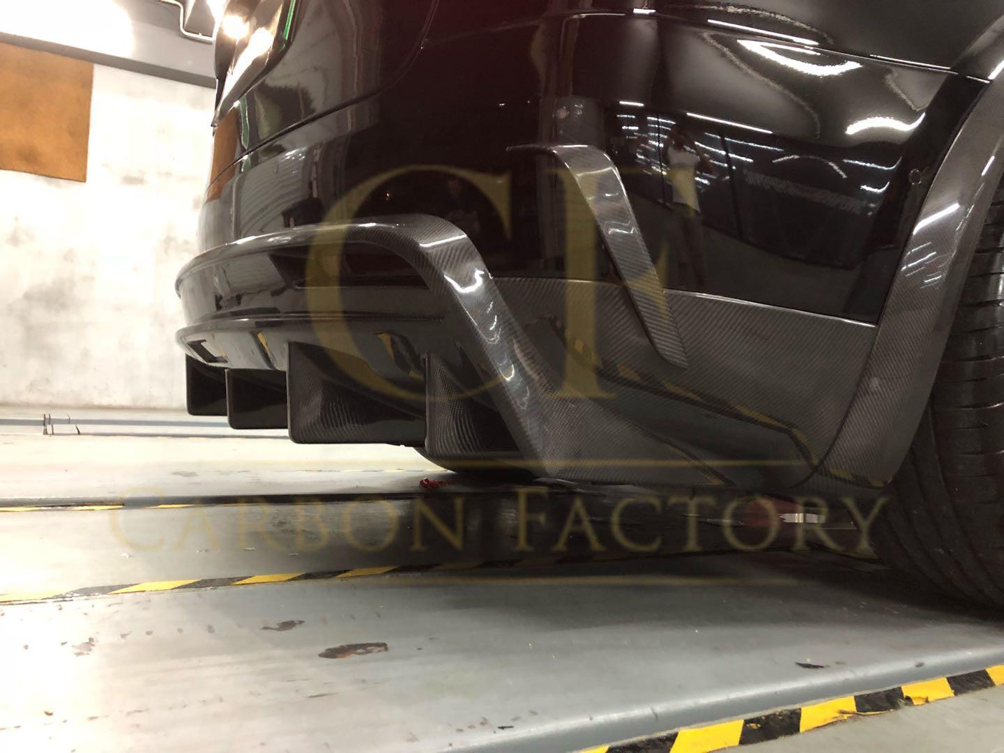 V Style Carbon Fibre Rear Diffuser for Tesla Model X 16-Present-Carbon Factory