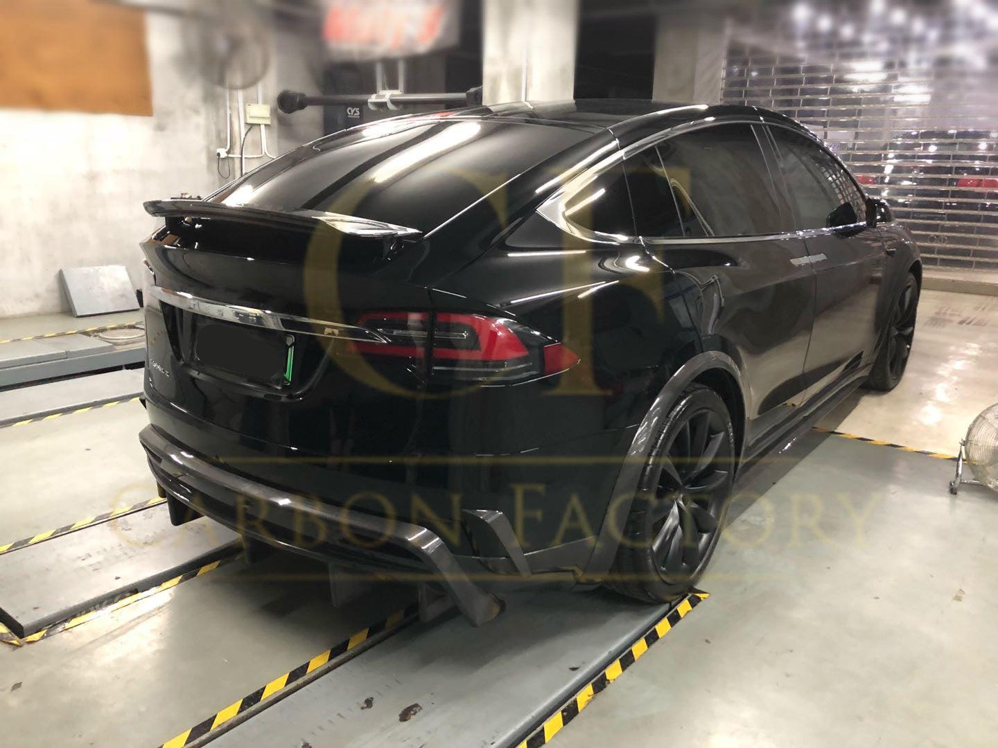 V Style Carbon Fibre Rear Diffuser for Tesla Model X 16-Present-Carbon Factory
