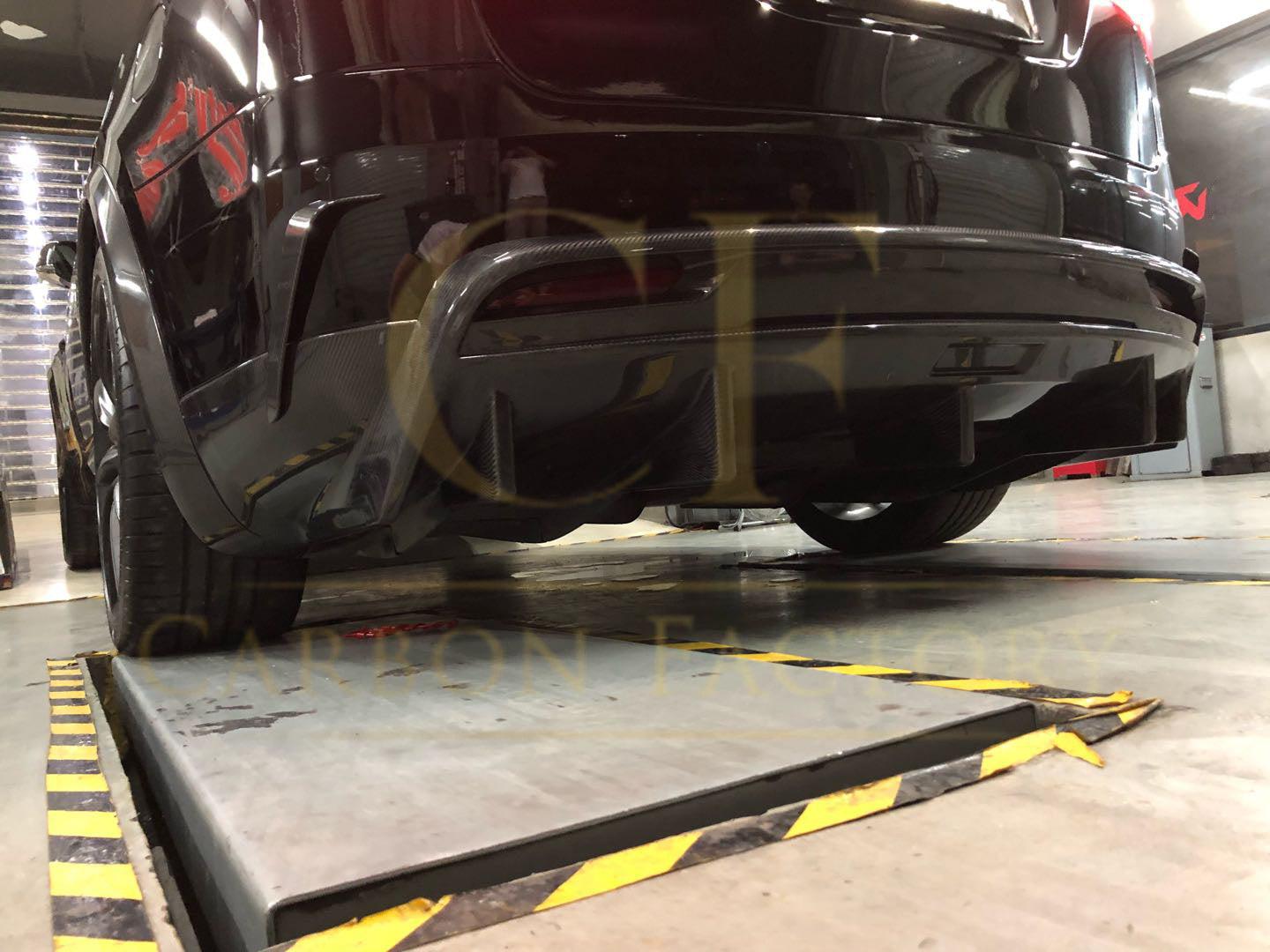 V Style Carbon Fibre Rear Diffuser for Tesla Model X 16-Present-Carbon Factory