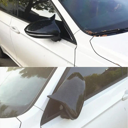 V Style Carbon Fibre Replacement Mirror Covers for VW Golf MK6 GTI R20 08-13-Carbon Factory