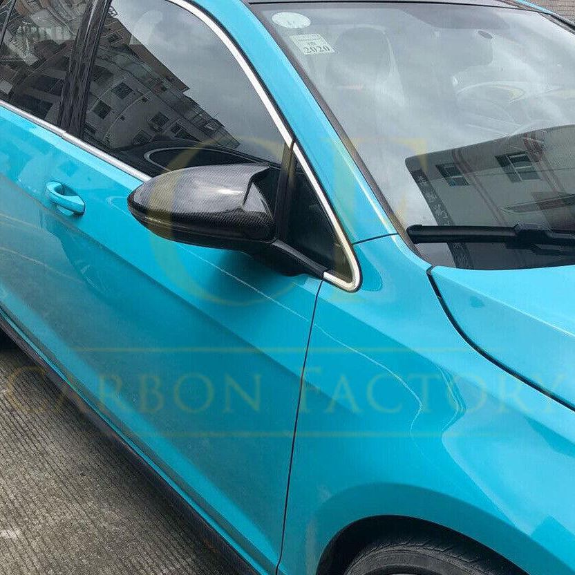 V Style Carbon Fibre Replacement Mirror Covers for VW Golf MK7 MK7.5 inc GTI & R 14-20-Carbon Factory