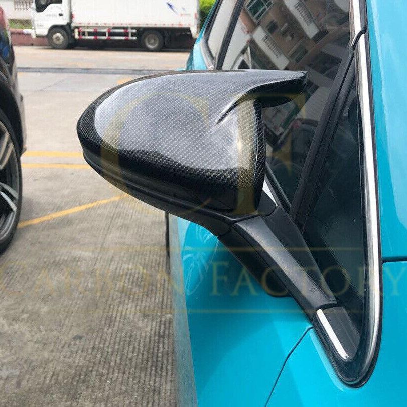 V Style Carbon Fibre Replacement Mirror Covers for VW Golf MK7 MK7.5 inc GTI & R 14-20-Carbon Factory