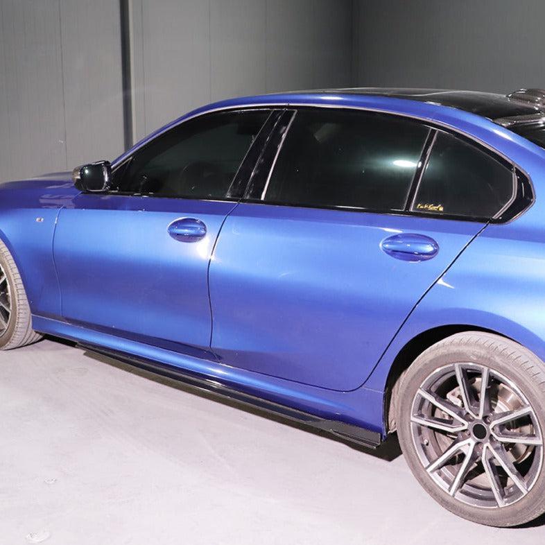V Style Carbon Fibre Side Skirt for BMW 3 Series G20 19-Present-Carbon Factory