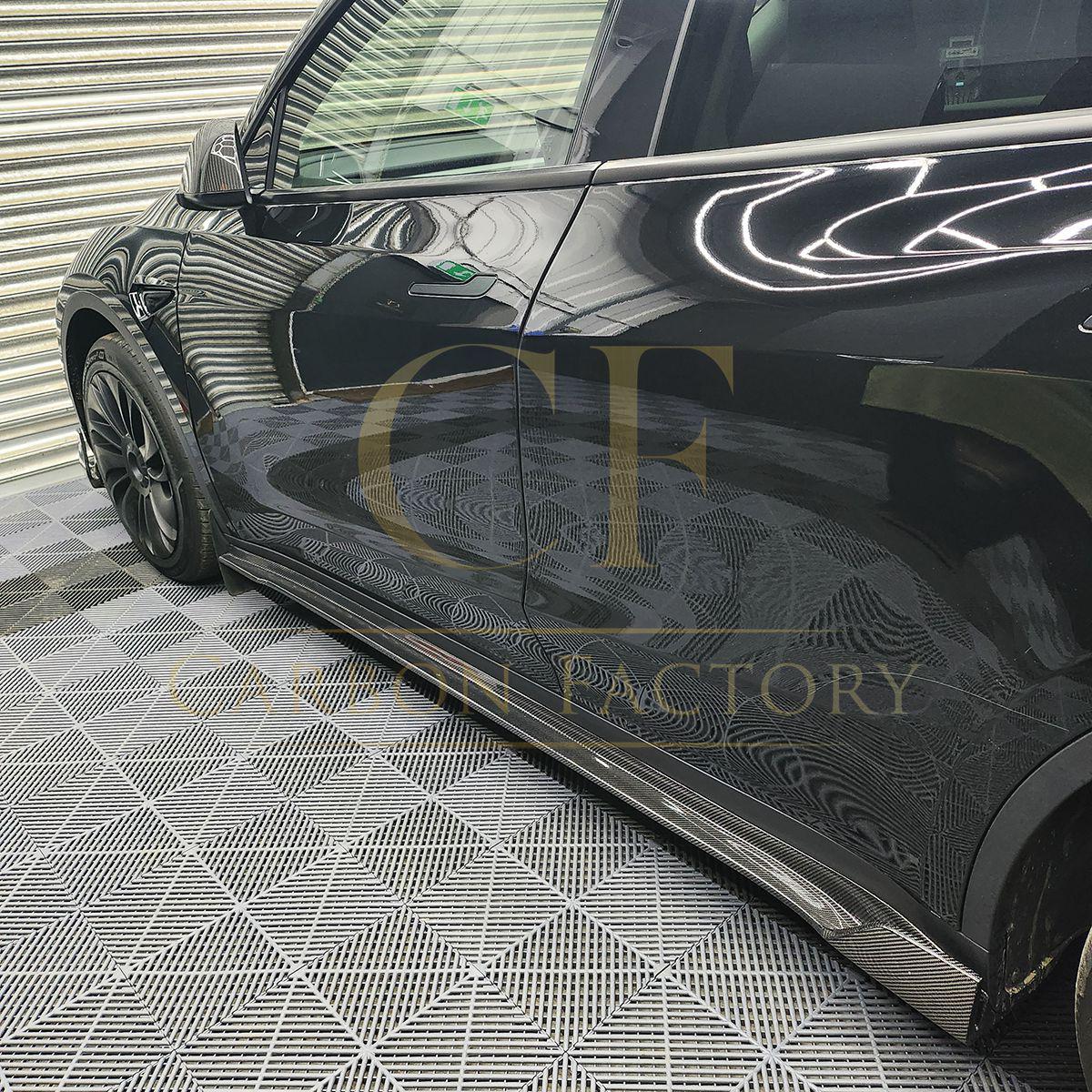 V Style Carbon Fibre Side Skirt for Tesla Model Y 19-23-Carbon Factory