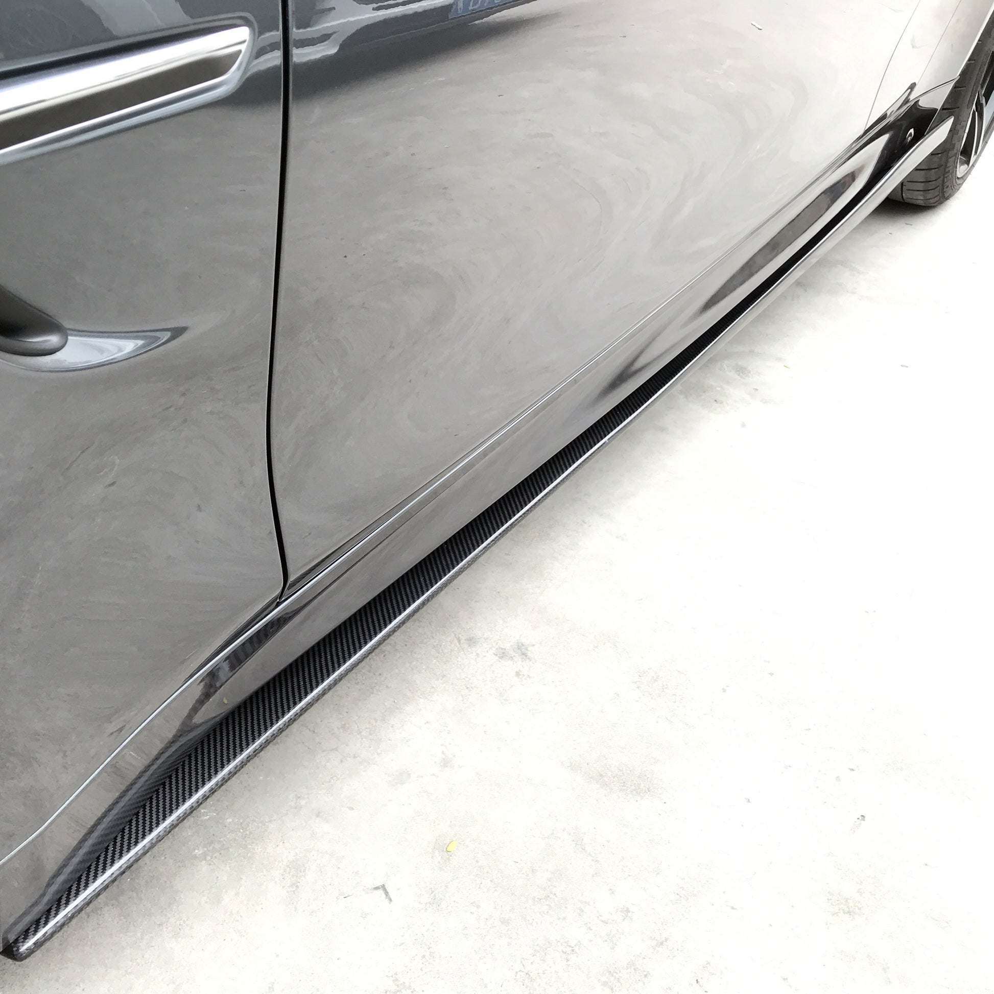V Style Carbon Fibre Side Skirts Extension for BMW F80 M3 F82 F83 M4 2014-2020-Carbon Factory