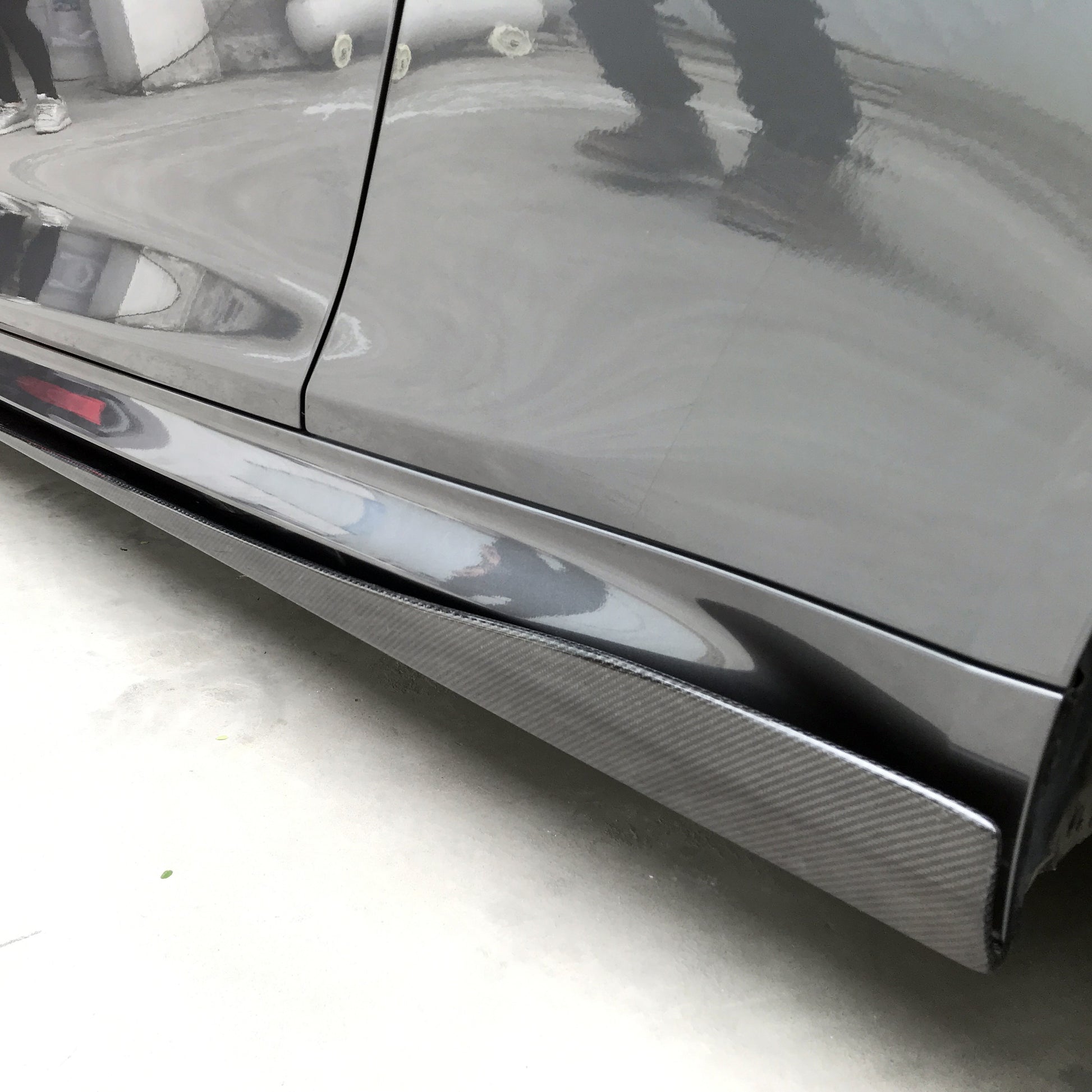 V Style Carbon Fibre Side Skirts Extension for BMW F80 M3 F82 F83 M4 2014-2020-Carbon Factory