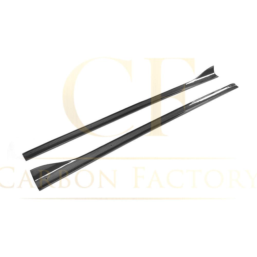 V Style Carbon Fibre Side Skirts for Audi A3 Hatchback S Line 13-15-Carbon Factory